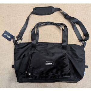 NWT The Foldie Travel Bag The Original Expandable Foldable Tote Black